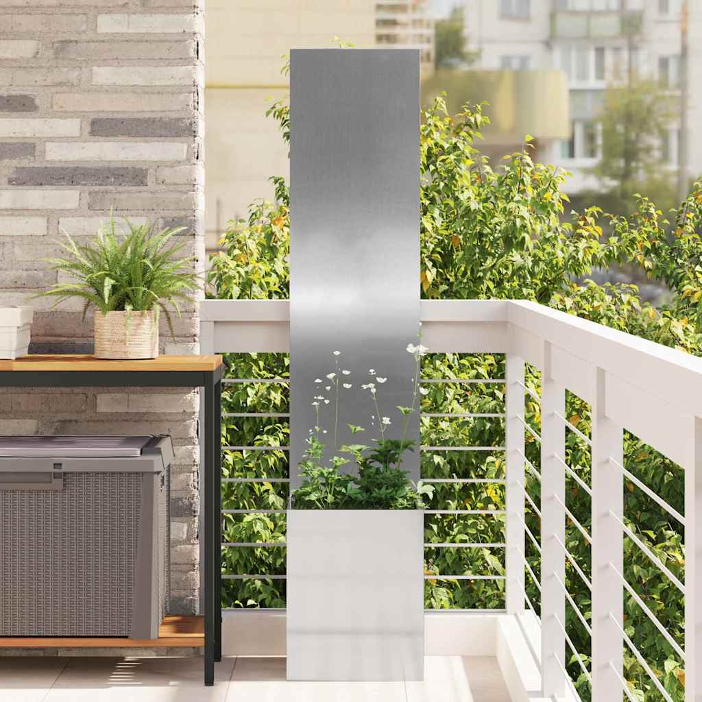 Sodo privatumo ekranas „Fretwork“ Sidabro 32 x 140 cm