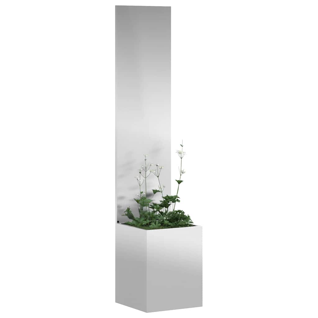 Sodo privatumo ekranas „Fretwork“ Sidabro 32 x 140 cm