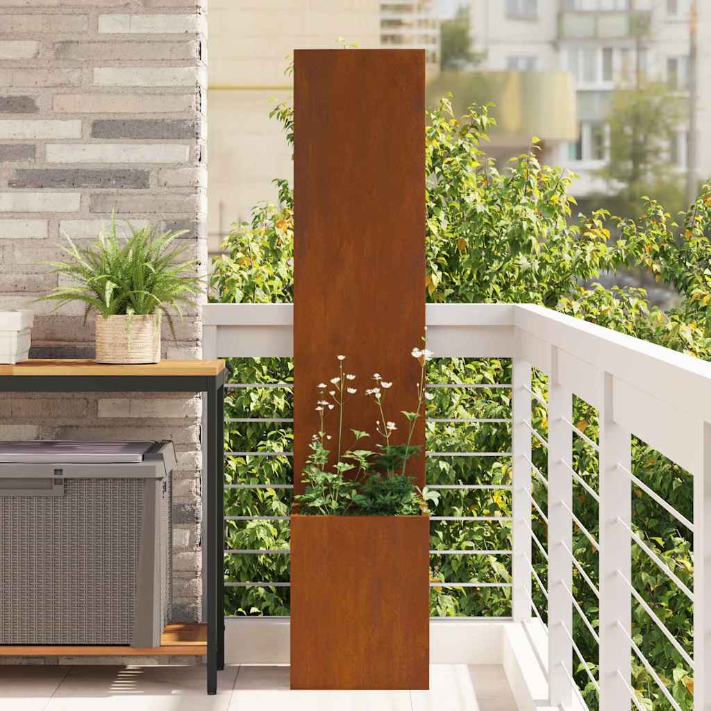 Sodo privatumo ekranas „Fretwork“ Rūdijanti 32 x 140 cm