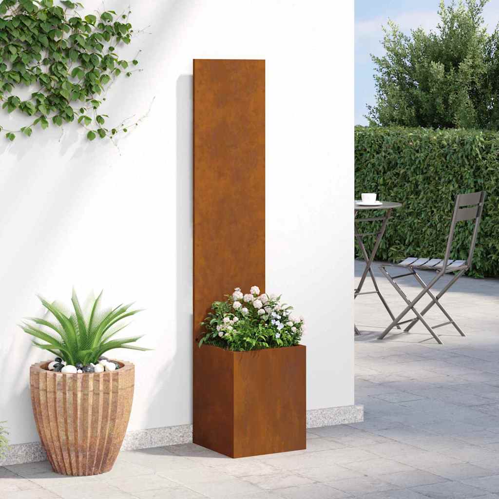 Sodo privatumo ekranas „Fretwork“ Rūdijanti 32 x 140 cm