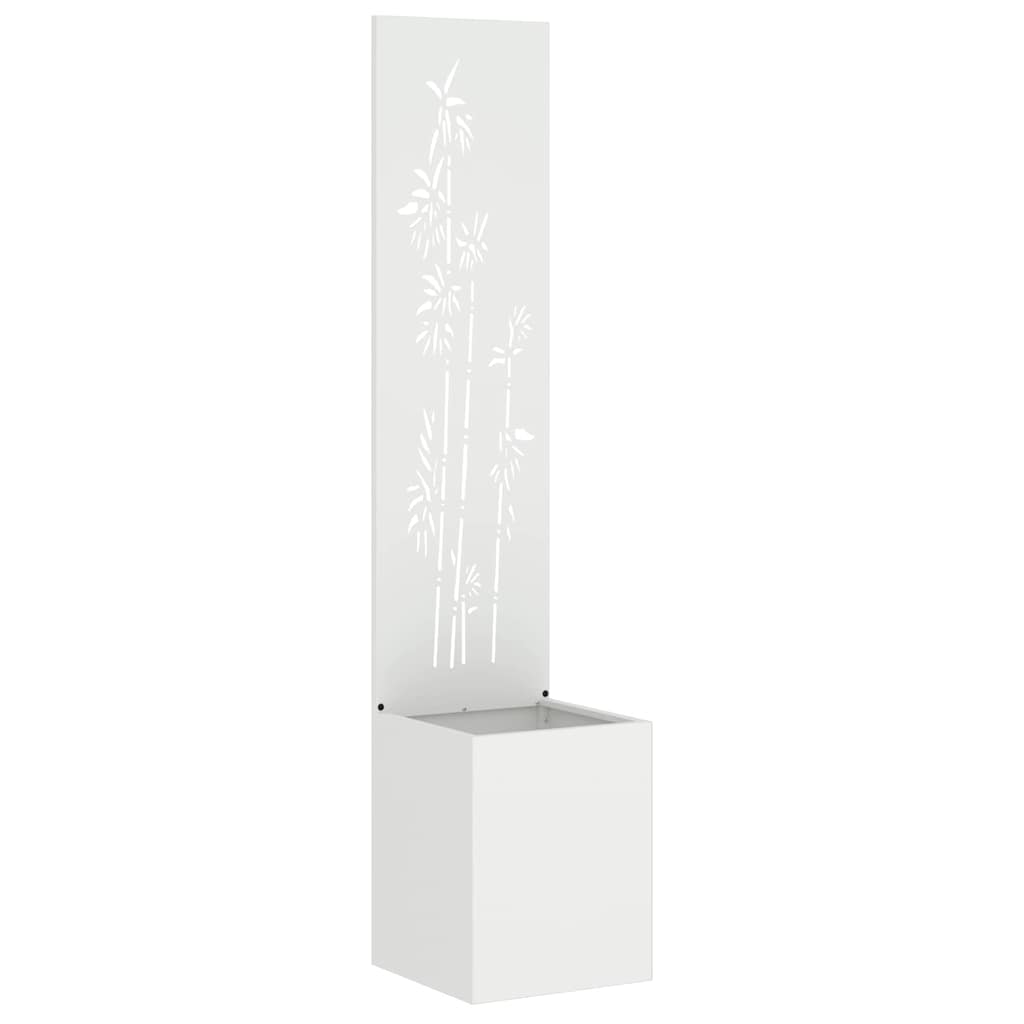 Sodo privatumo ekranas Gėlių Balta 32 x 140 cm
