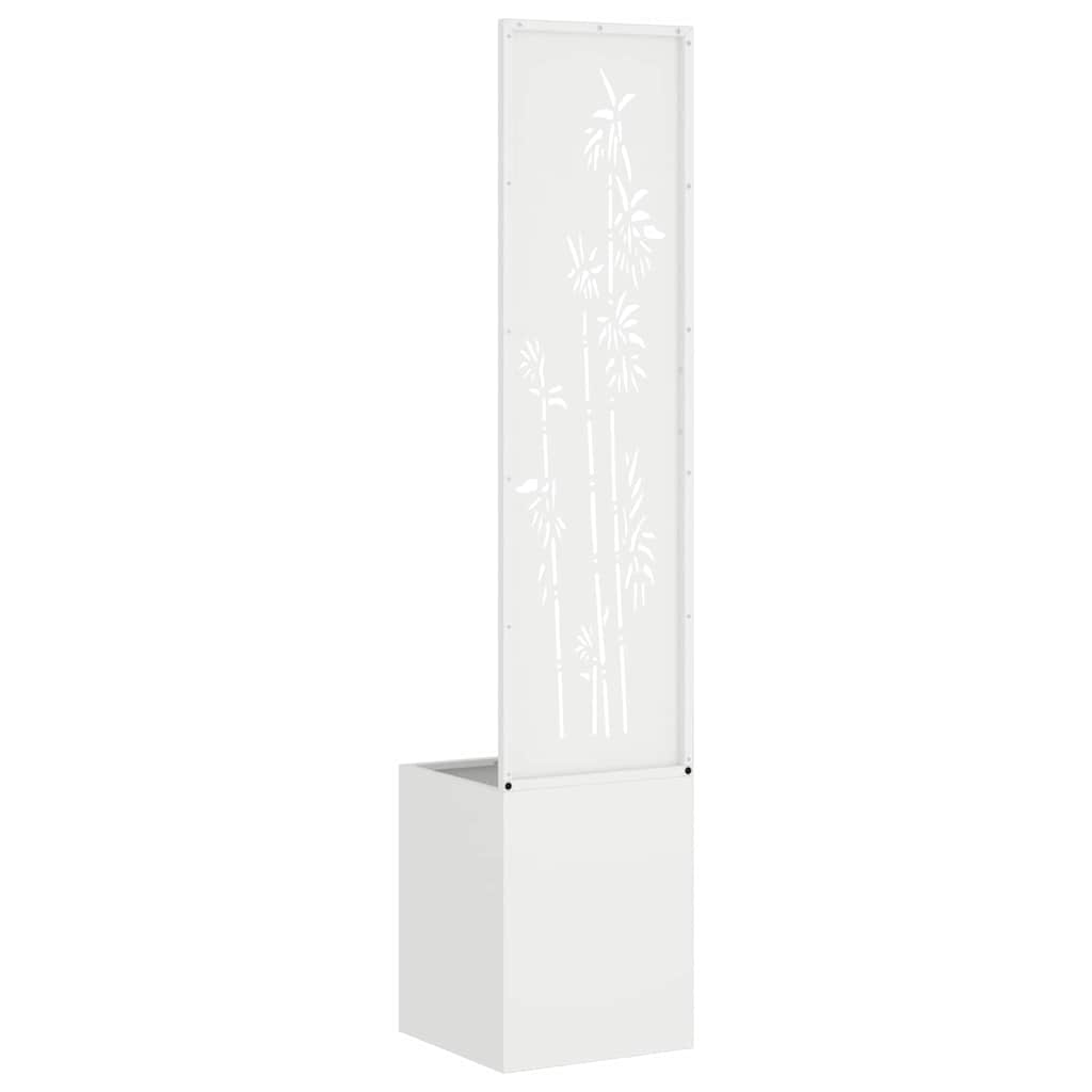 Sodo privatumo ekranas Gėlių Balta 32 x 140 cm