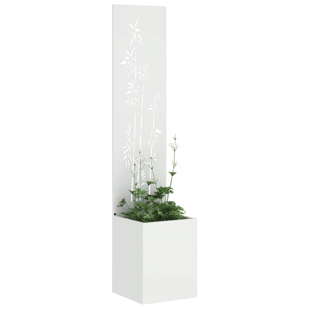 Sodo privatumo ekranas Gėlių Balta 32 x 140 cm