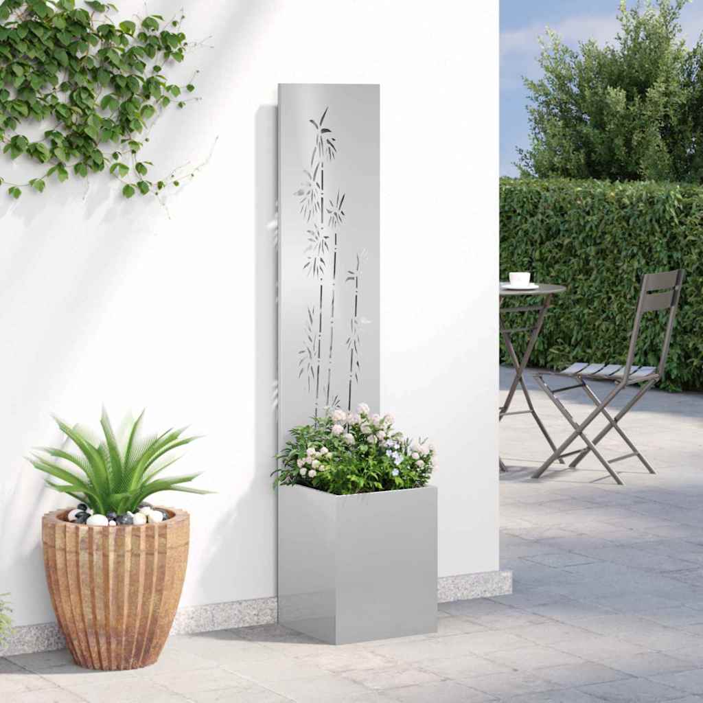 Dārza privātuma nodrošinājuma panelis Ziedu Sudraba 32 x 140 cm