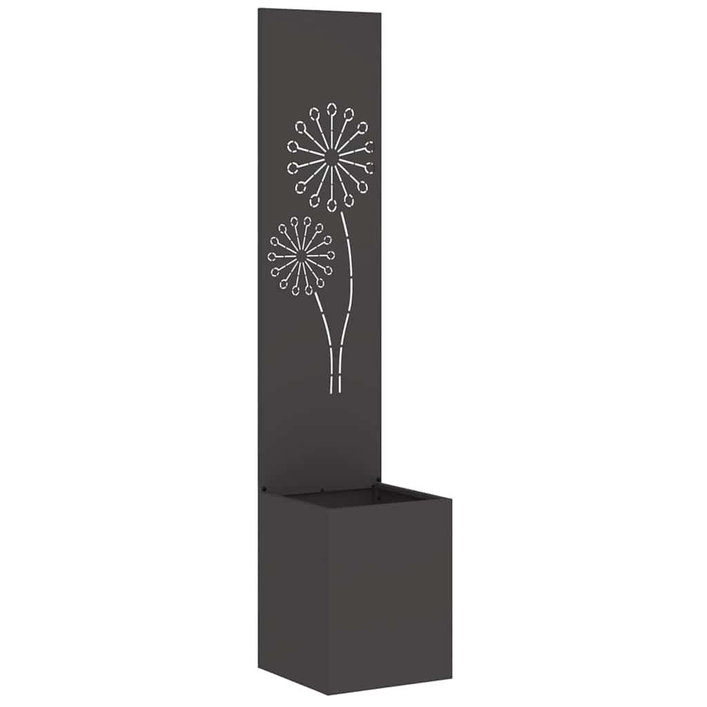 Garden Privacy Screen Fretwork Black 32 x 140 cm