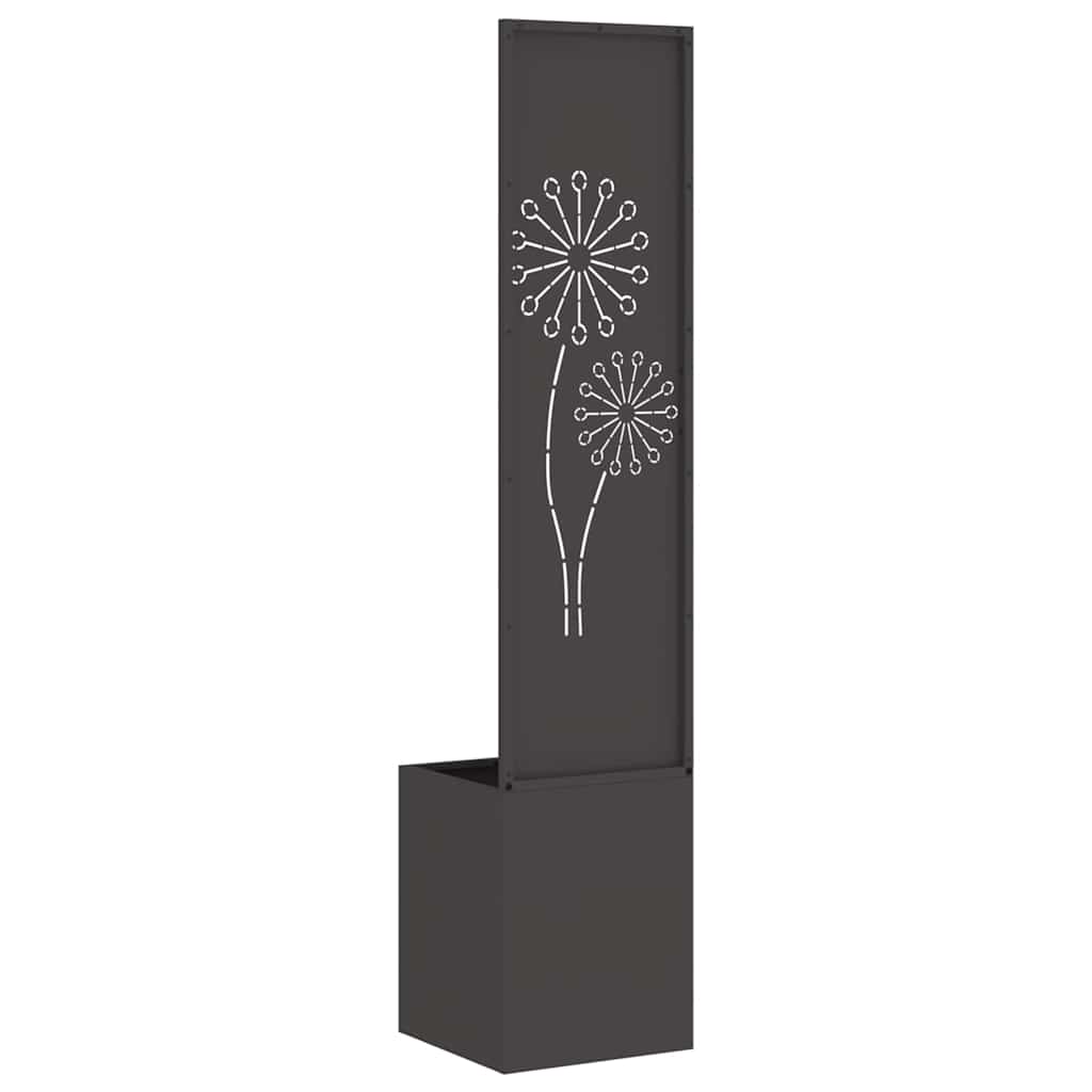 Garden Privacy Screen Fretwork Black 32 x 140 cm