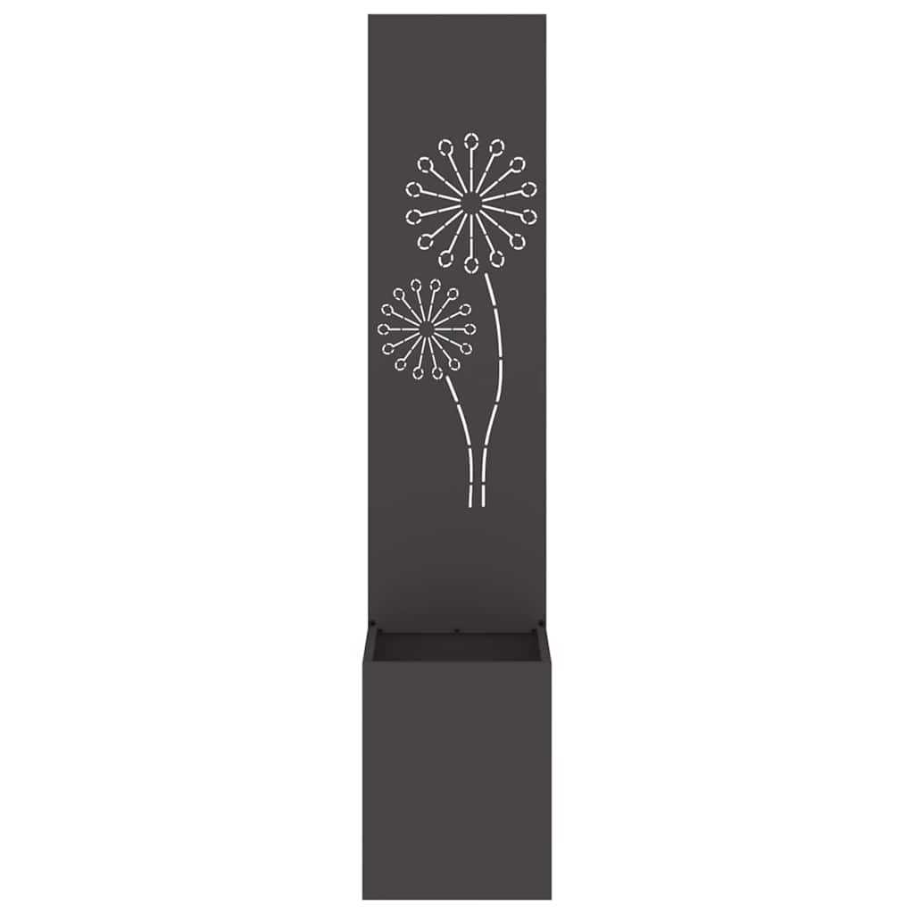 Garden Privacy Screen Fretwork Black 32 x 140 cm