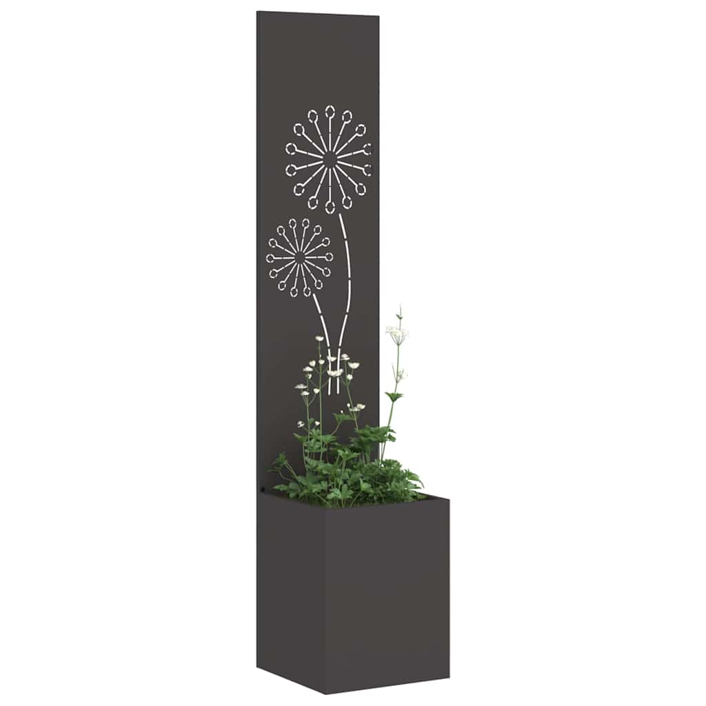 Garden Privacy Screen Fretwork Black 32 x 140 cm
