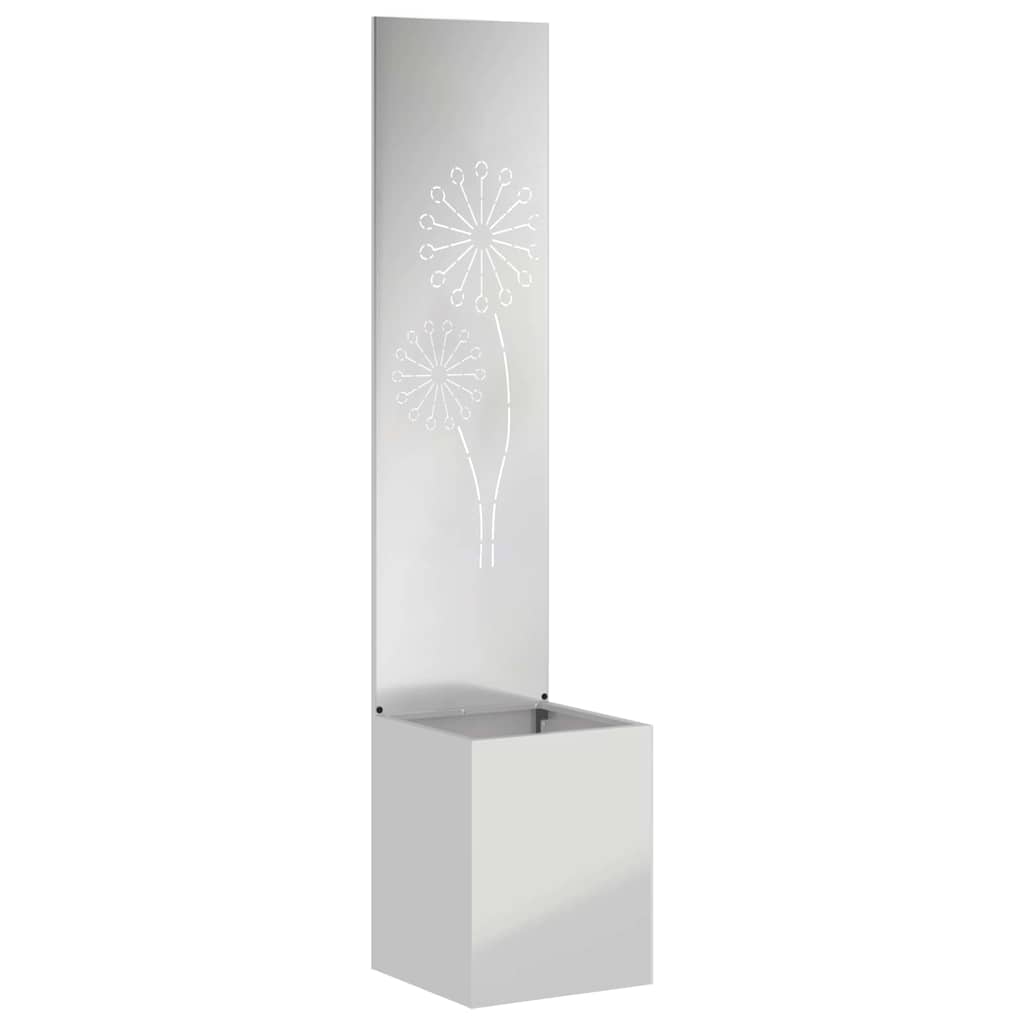 Sodo privatumo ekranas „Fretwork“ Sidabro 32 x 140 cm