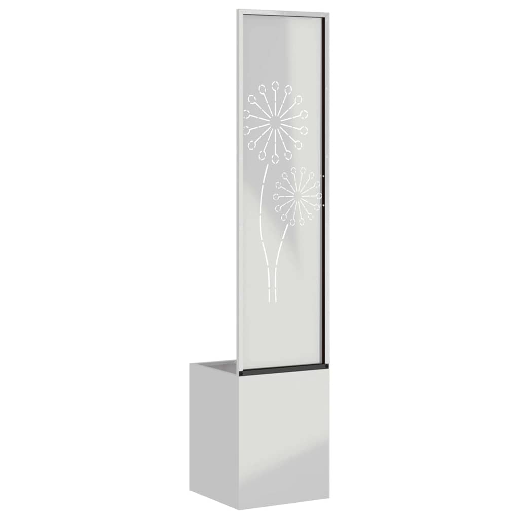 Sodo privatumo ekranas „Fretwork“ Sidabro 32 x 140 cm
