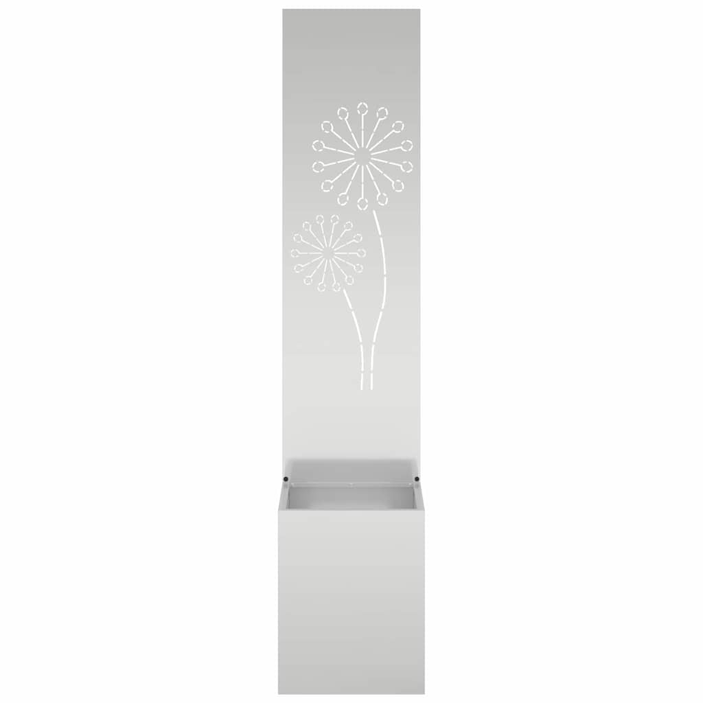 Sodo privatumo ekranas „Fretwork“ Sidabro 32 x 140 cm
