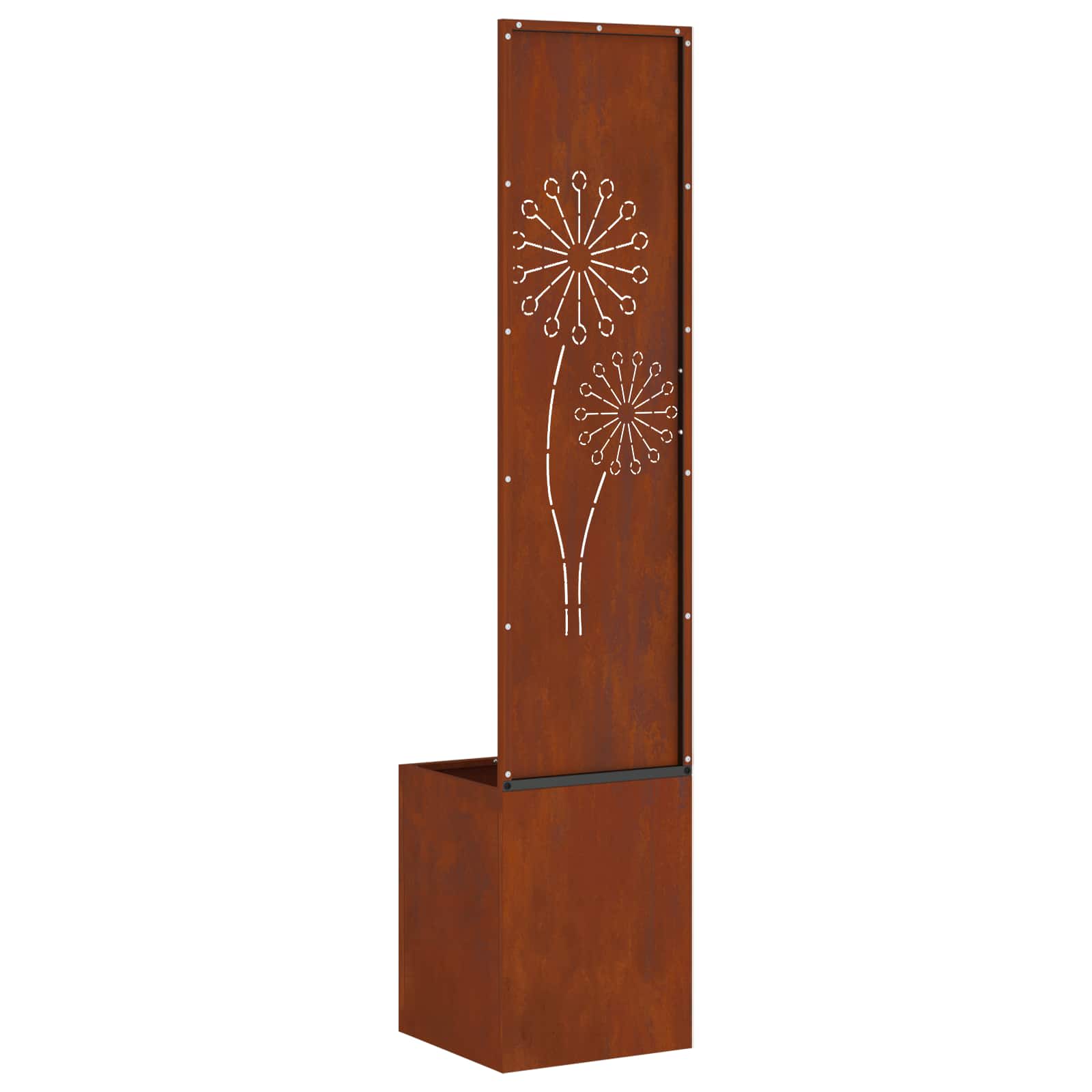 Sodo privatumo ekranas „Fretwork“ Rūdijanti 32 x 140 cm