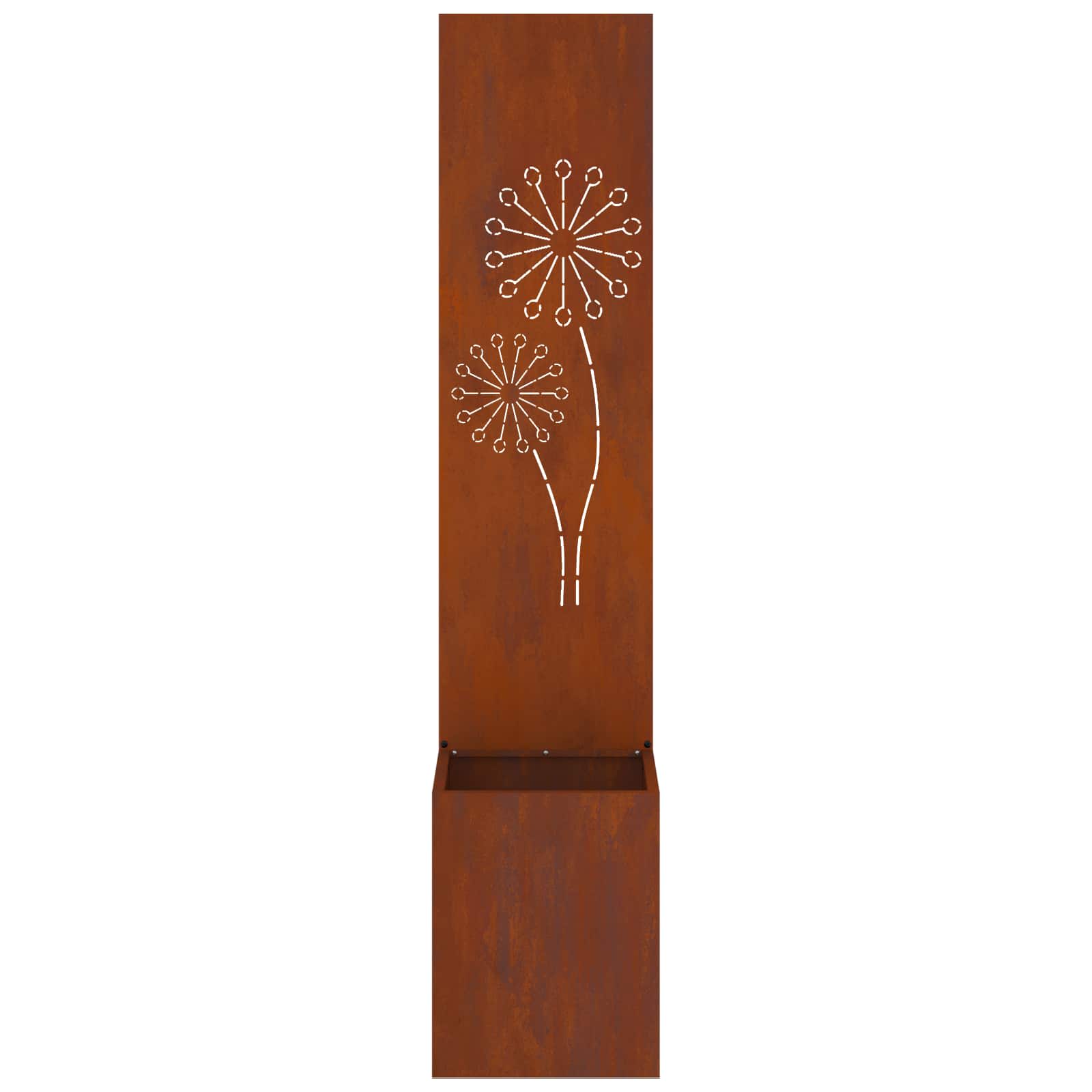 Sodo privatumo ekranas „Fretwork“ Rūdijanti 32 x 140 cm