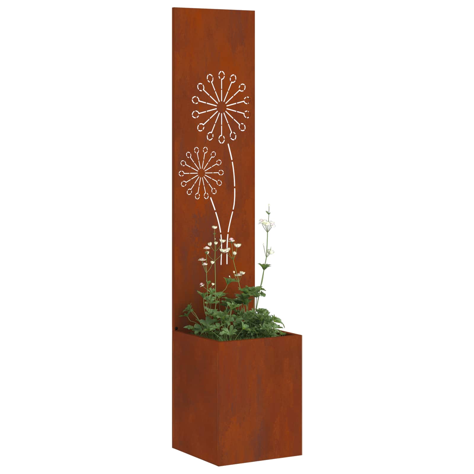 Sodo privatumo ekranas „Fretwork“ Rūdijanti 32 x 140 cm