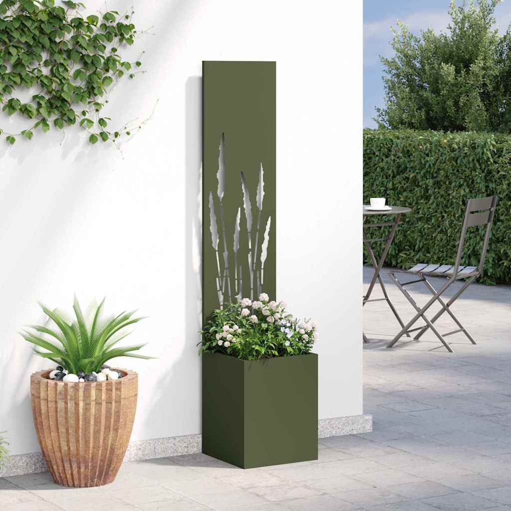 Sodo privatumo ekranas „Fretwork“ Alyvuogių žalia 32 x 140 cm