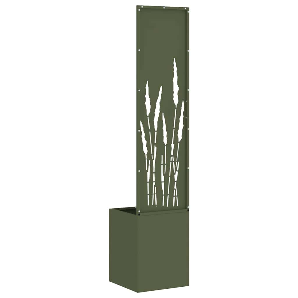 Sodo privatumo ekranas „Fretwork“ Alyvuogių žalia 32 x 140 cm
