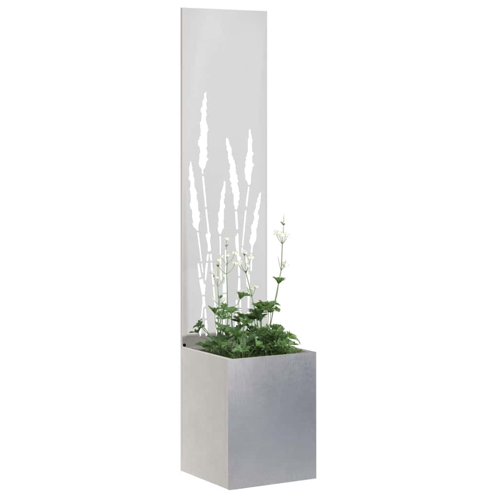 Sodo privatumo ekranas „Fretwork“ Sidabrinė 32 x 140 cm