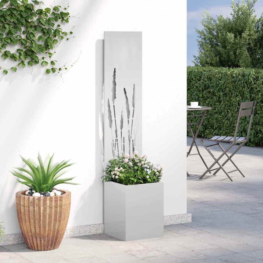 Dārza privātuma ekrāns „Fretwork“ Sudrabs 32 x 140 cm