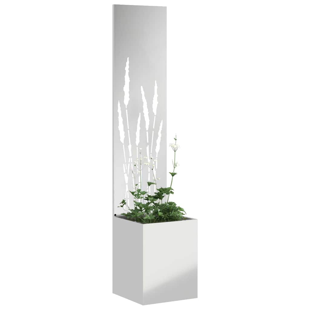 Dārza privātuma ekrāns „Fretwork“ Sudrabs 32 x 140 cm
