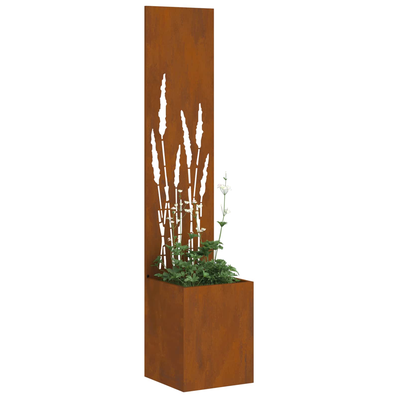 Sodo privatumo ekranas „Fretwork“ Rūdijanti 32 x 140 cm