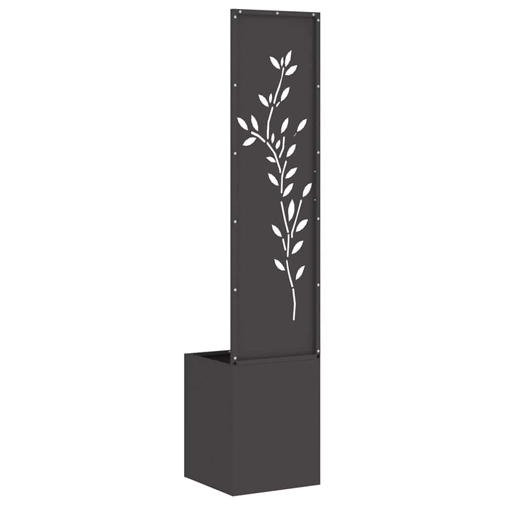 Garden Privacy Screen Floral Black 32 x 140 cm