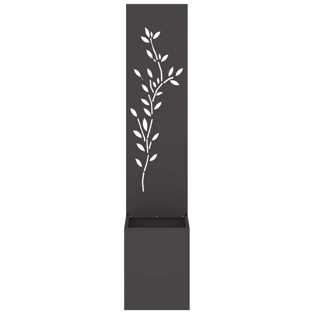 Garden Privacy Screen Floral Black 32 x 140 cm