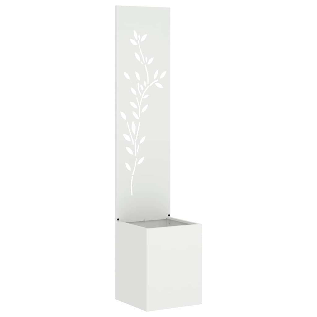 Garden Privacy Screen Floral White 32 x 140 cm