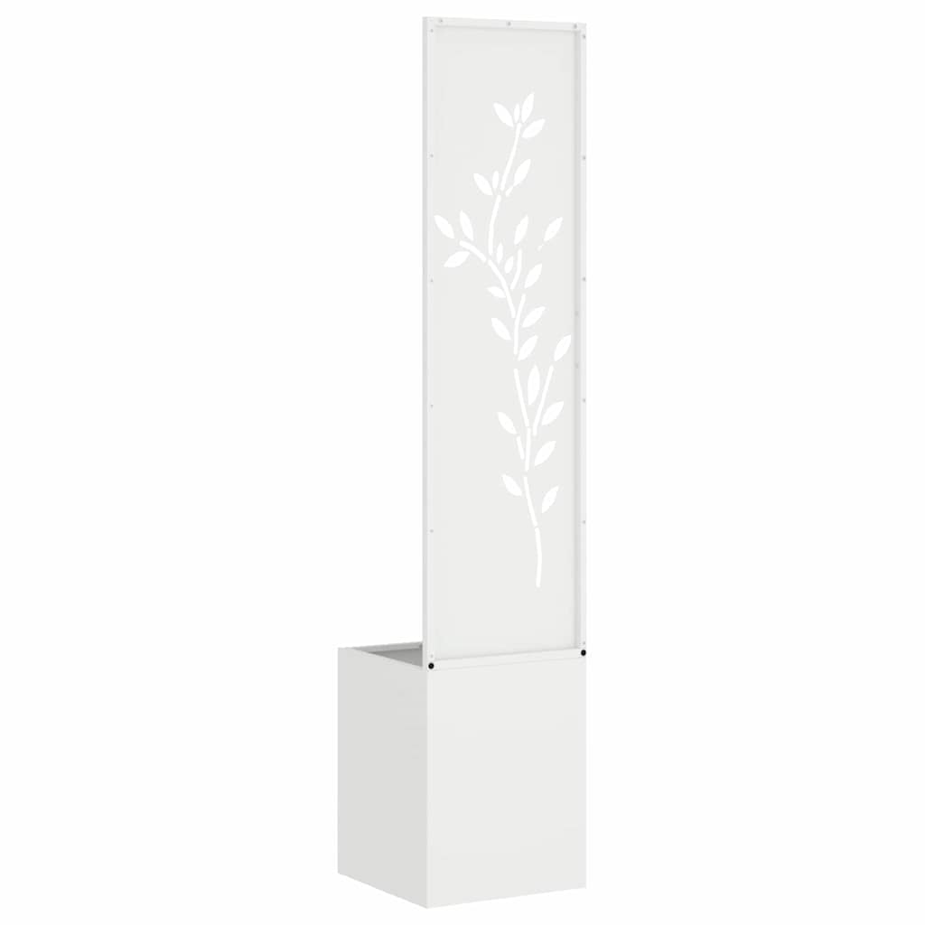 Garden Privacy Screen Floral White 32 x 140 cm