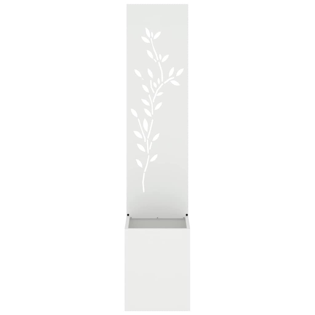 Garden Privacy Screen Floral White 32 x 140 cm