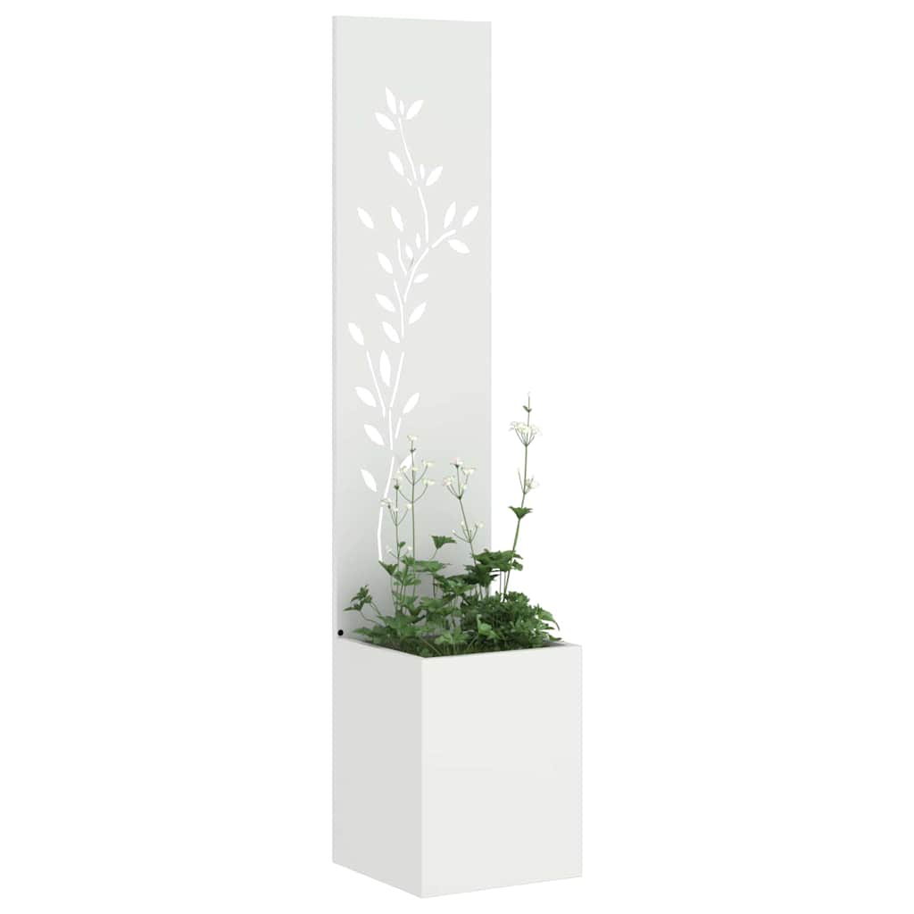 Garden Privacy Screen Floral White 32 x 140 cm