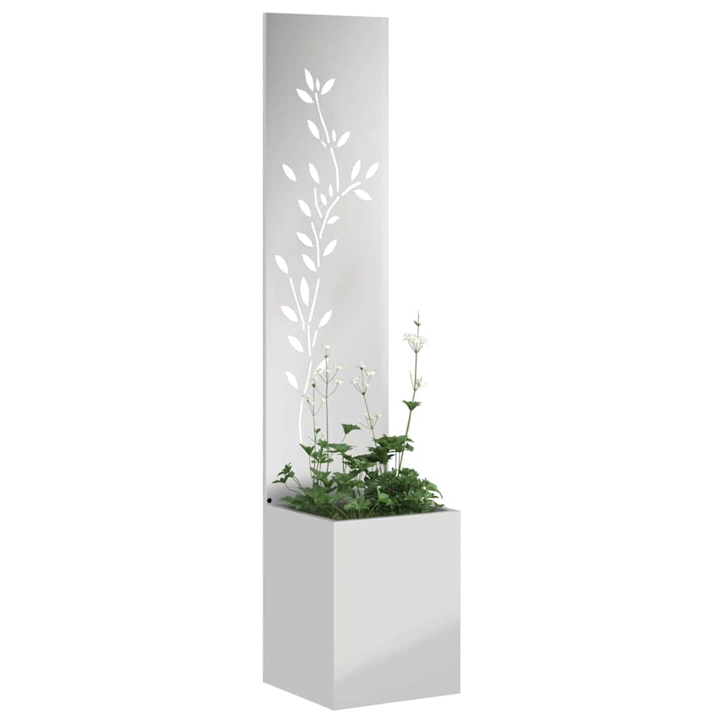 Sodo privatumo ekranas Gėlių Sidabro 32 x 140 cm
