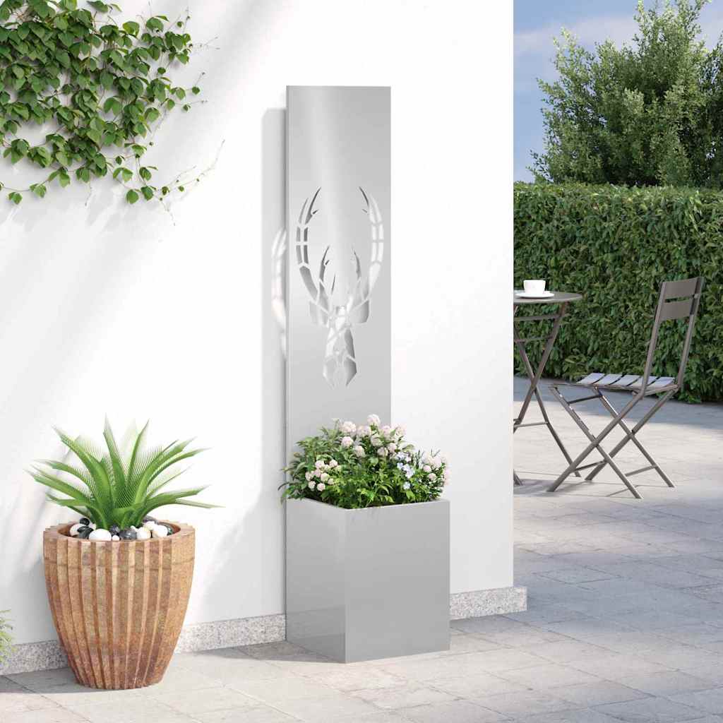 Dārza privātuma aizsargekrāns Dzīvnieku raksti Sudrabs 32 x 140 cm
