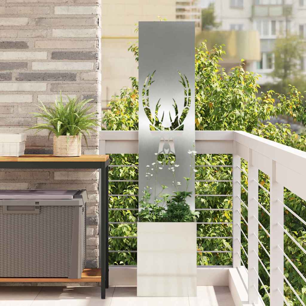 Garden Privacy Screen Animal Patterns Silver 32 x 140 cm