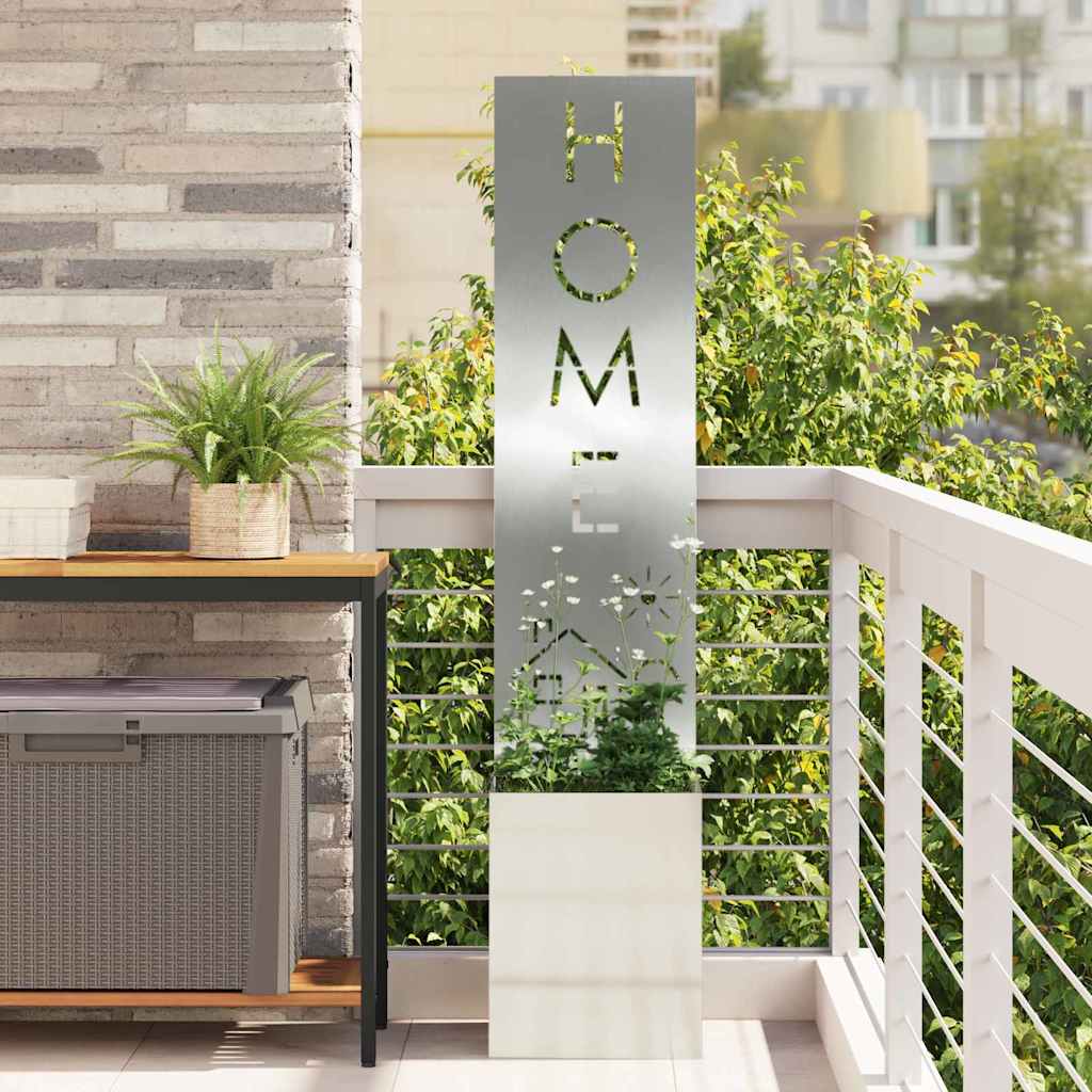 Fretwork Garden Privacy Screen Silver 32 x 140 cm