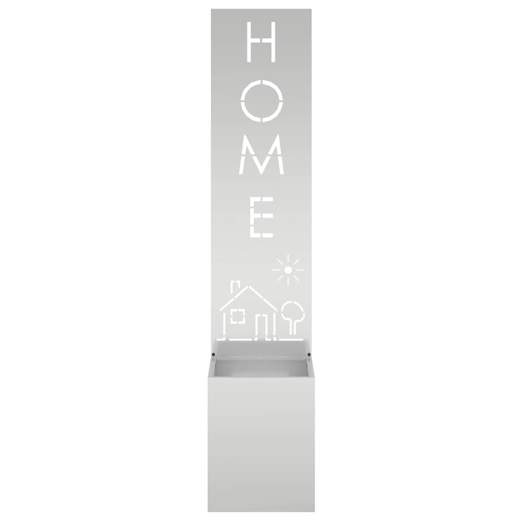 Fretwork Garden Privacy Screen Silver 32 x 140 cm