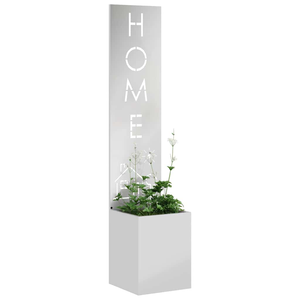 Fretwork Garden Privacy Screen Silver 32 x 140 cm