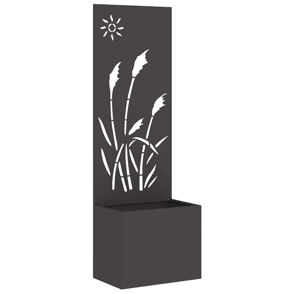 Garden Privacy Screen "Fretwork" Black 50 x 140 cm