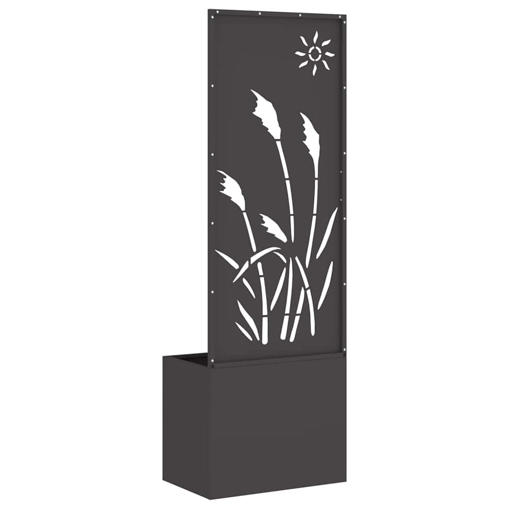 Garden Privacy Screen "Fretwork" Black 50 x 140 cm