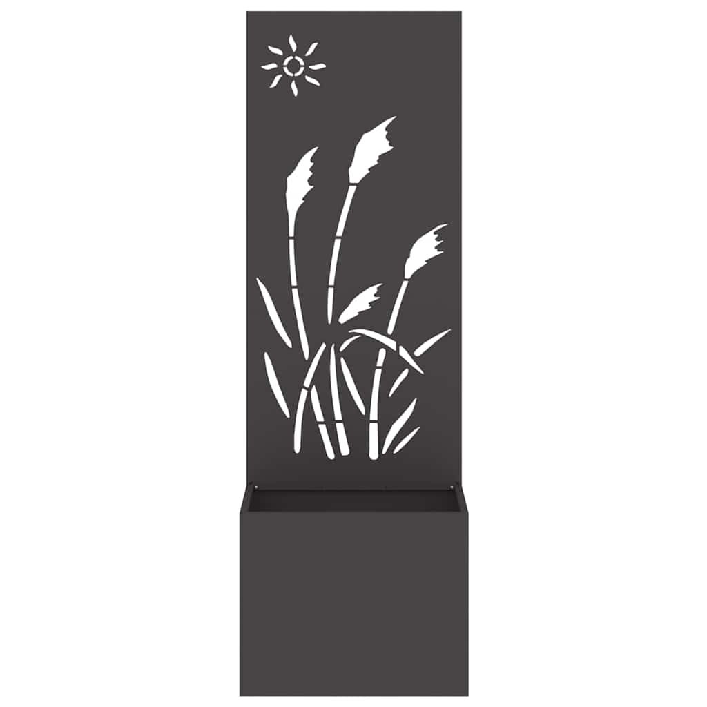 Garden Privacy Screen "Fretwork" Black 50 x 140 cm