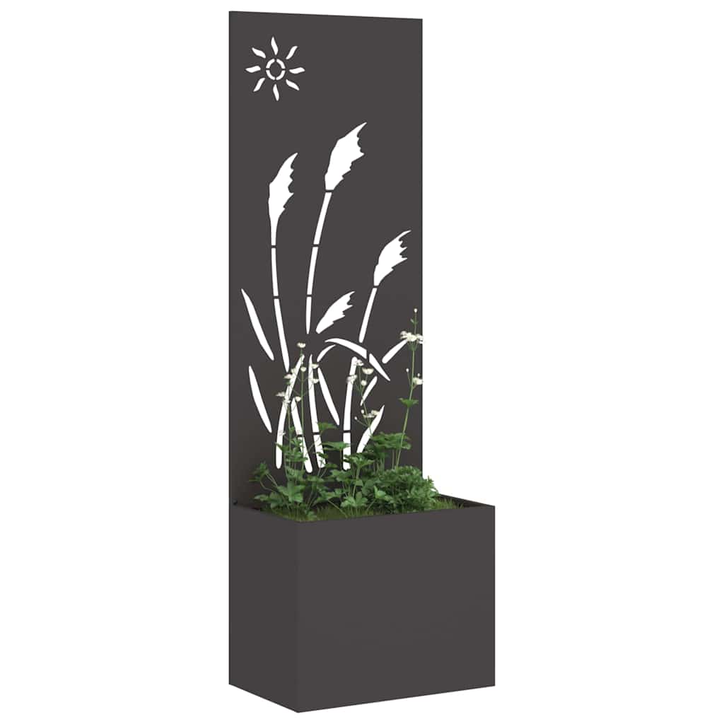 Garden Privacy Screen "Fretwork" Black 50 x 140 cm