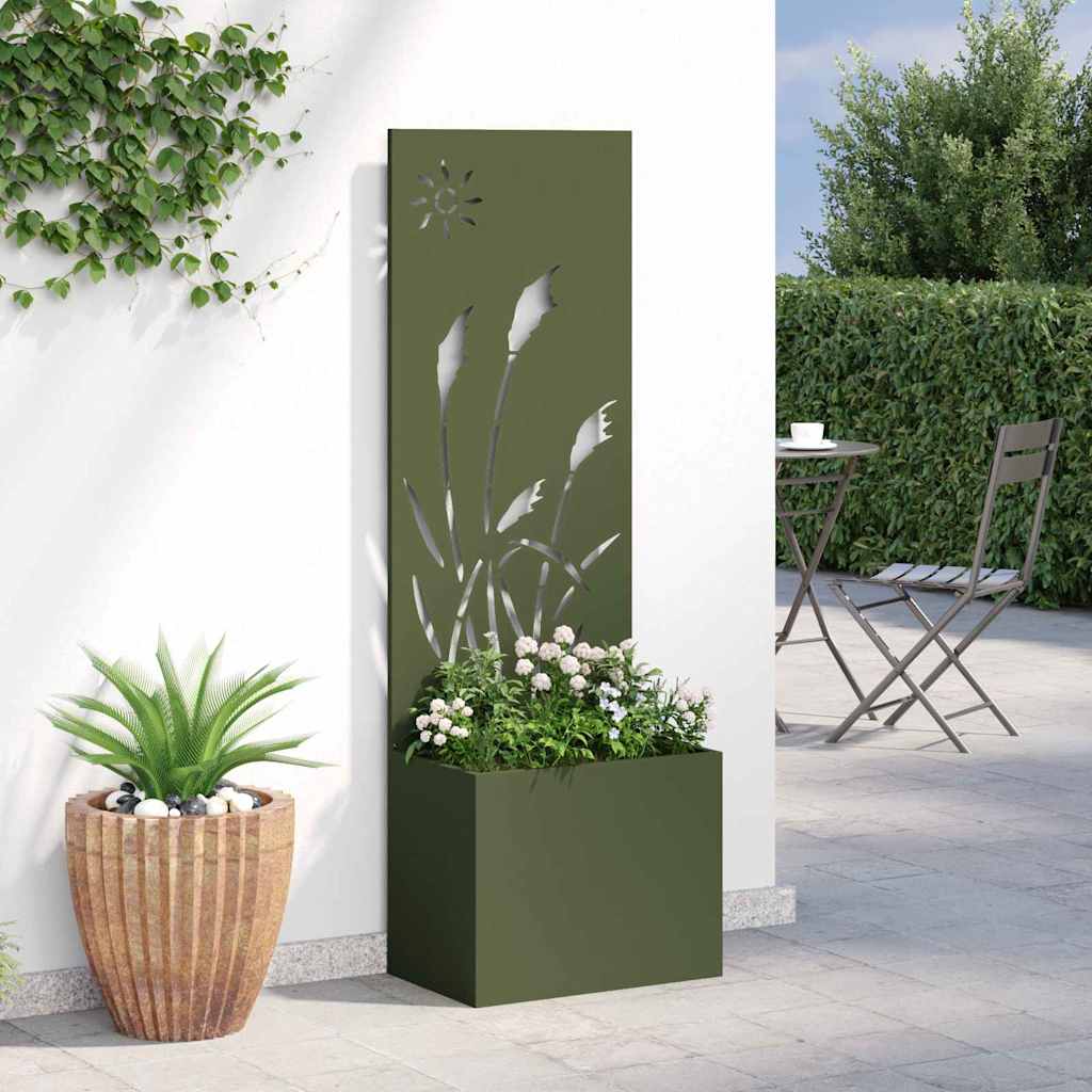 Sodo privatumo ekranas „Fretwork“ Alyvuogių žalia 50 x 140 cm