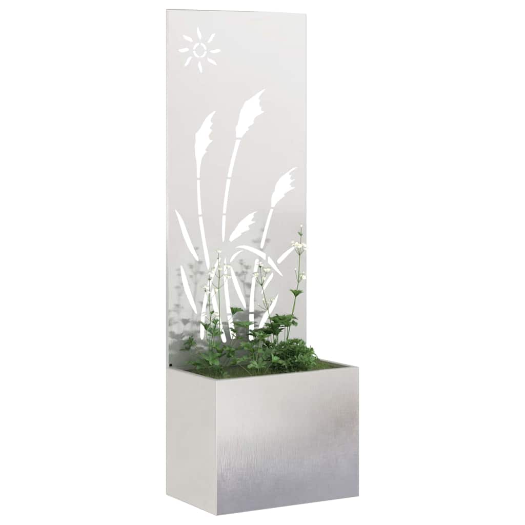 Dārza privātuma ekrāns „Fretwork“ Sudrabs 50 x 140 cm