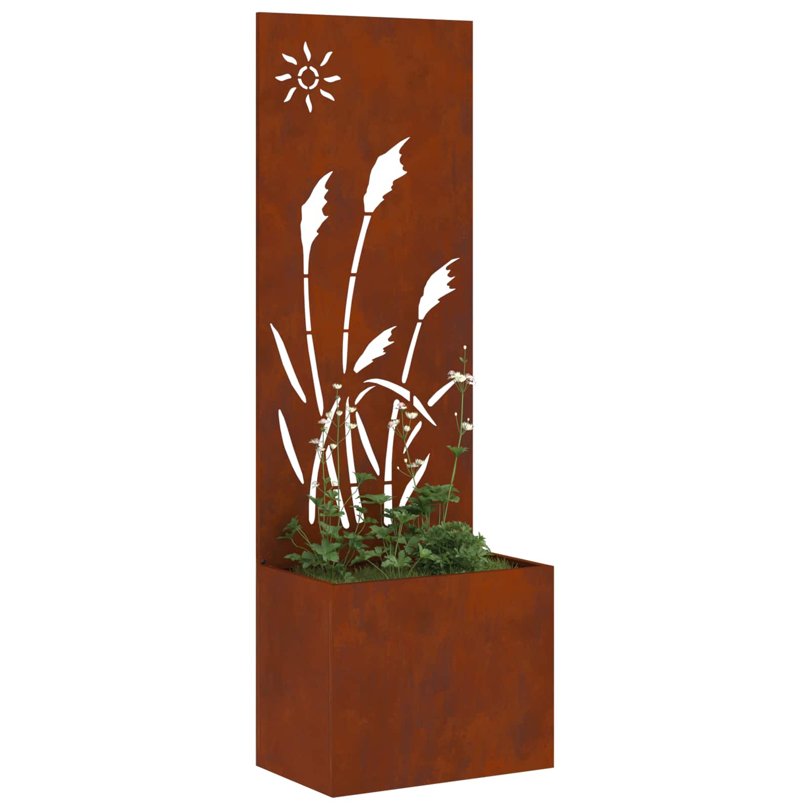 Sodo privatumo ekranas „Fretwork“ Rūdijanti 50 x 32 x 150 cm