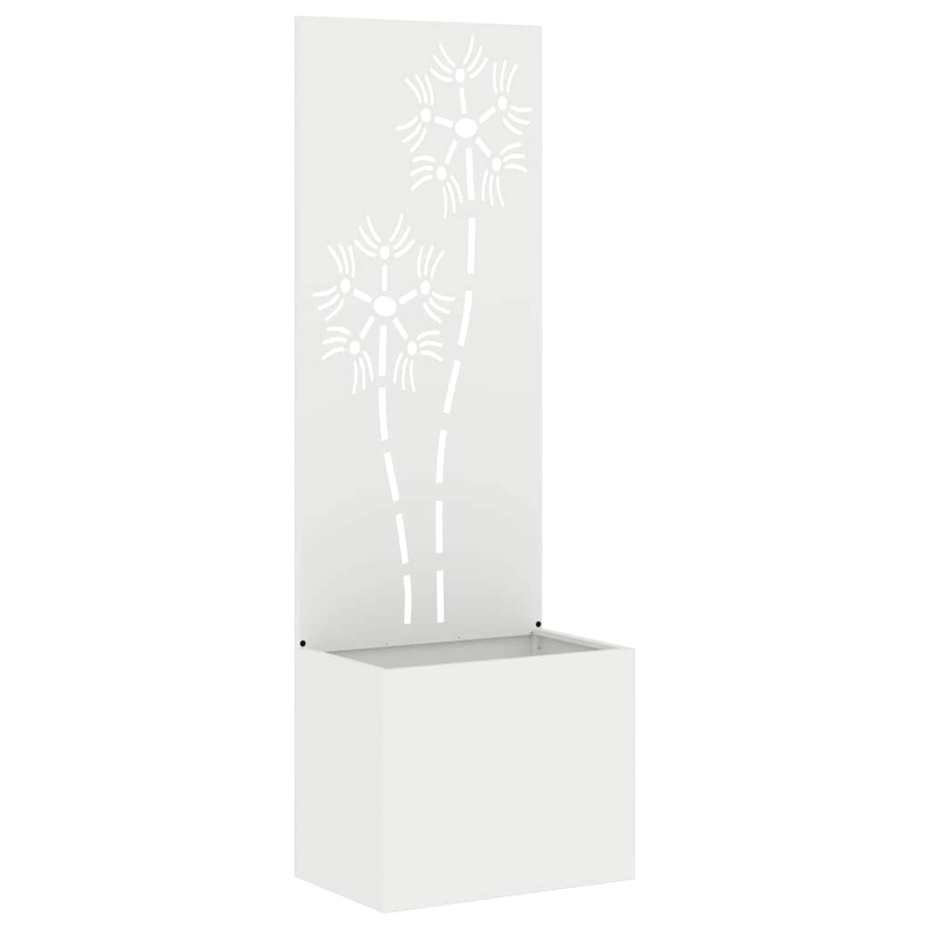 Garden Privacy Screen Flowers White 50 x 140 cm