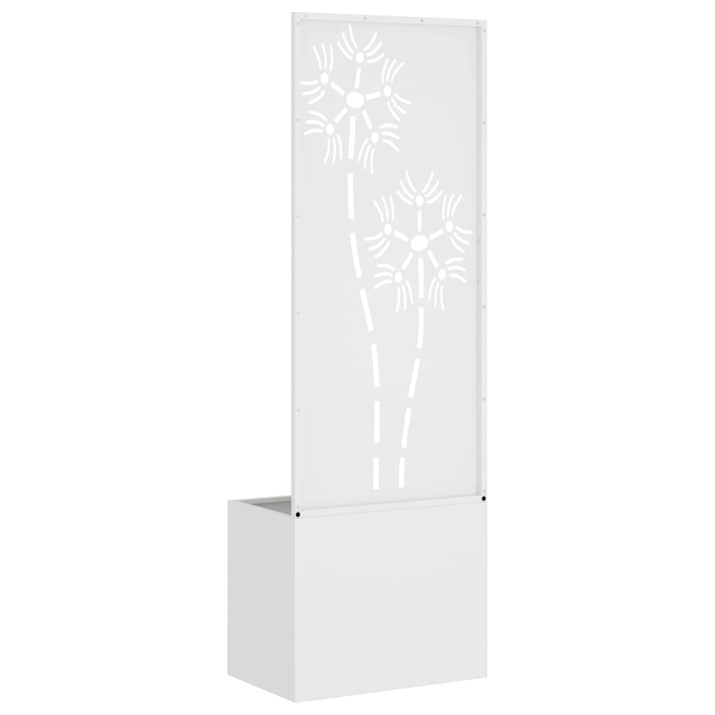 Garden Privacy Screen Flowers White 50 x 140 cm