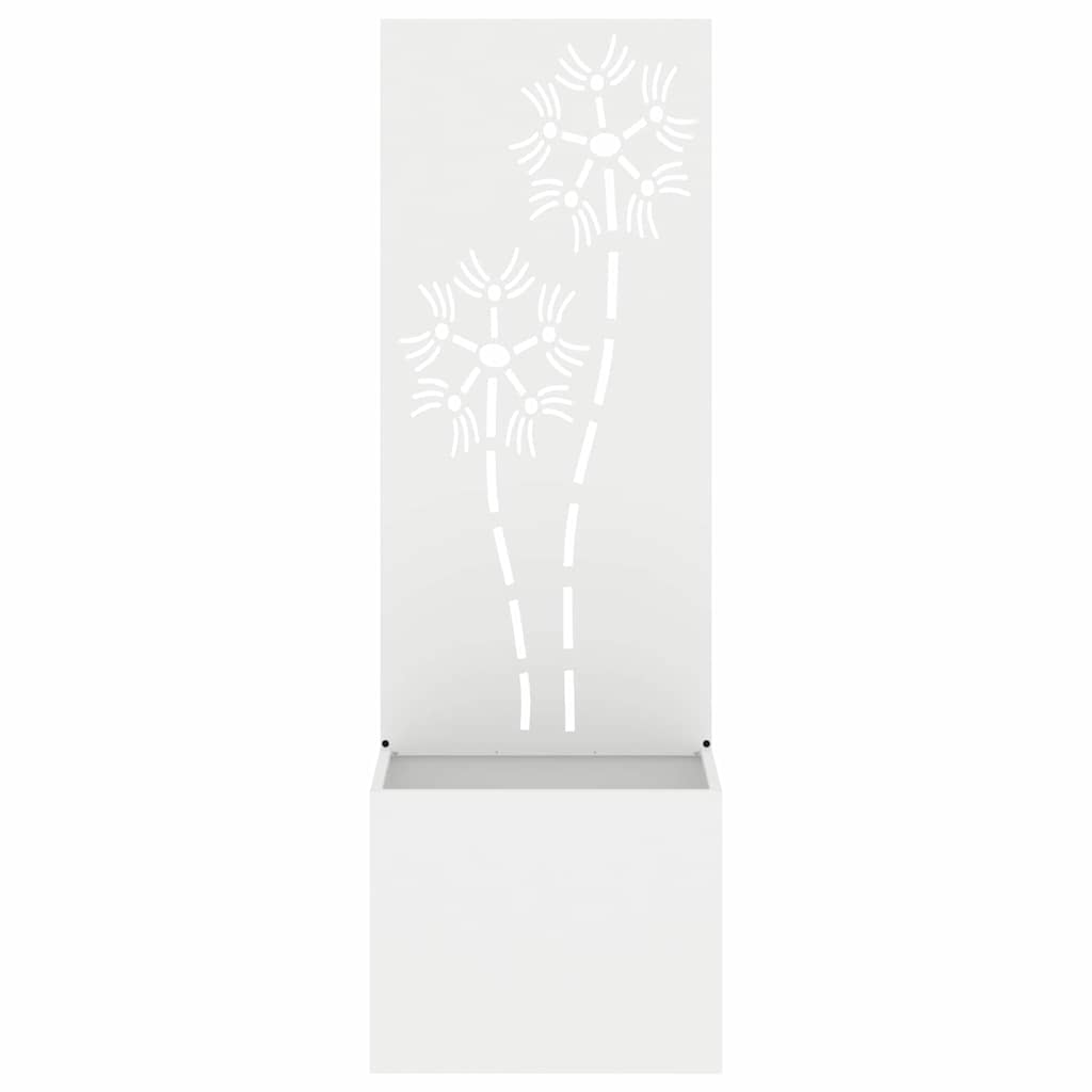 Garden Privacy Screen Flowers White 50 x 140 cm