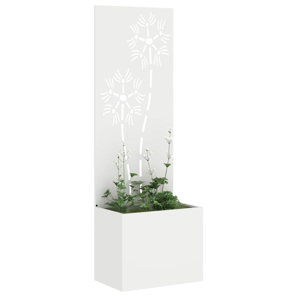 Garden Privacy Screen Flowers White 50 x 140 cm