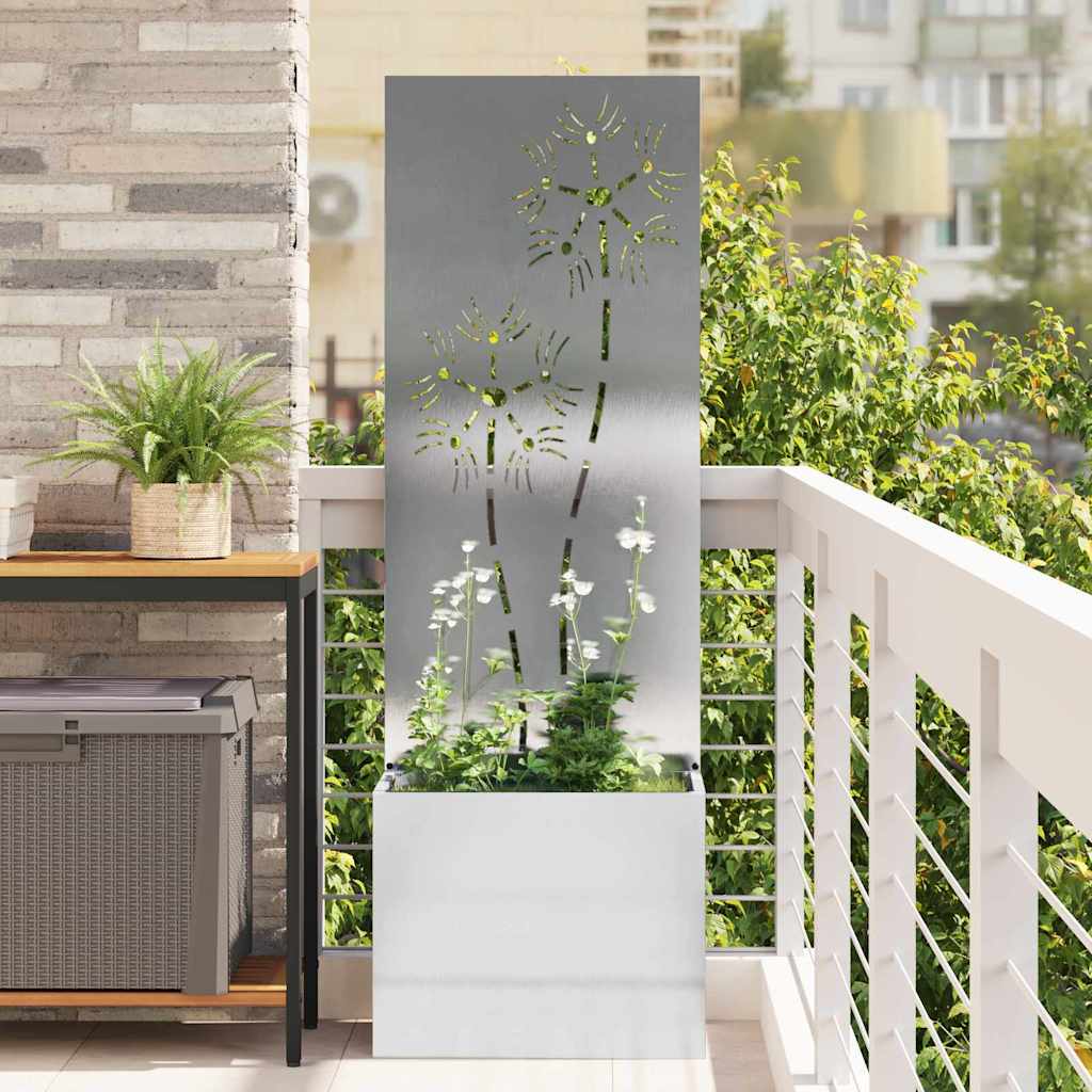 Dārza privātuma ekrāns Ziedu Sudraba 50 x 140 cm
