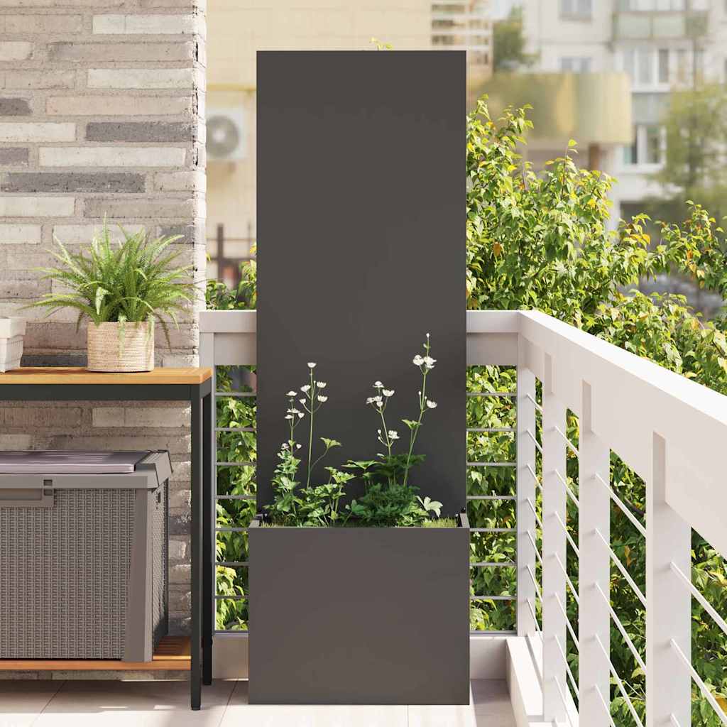 Dārza privātuma ekrāns „Fretwork“ melns 50 x 140 cm