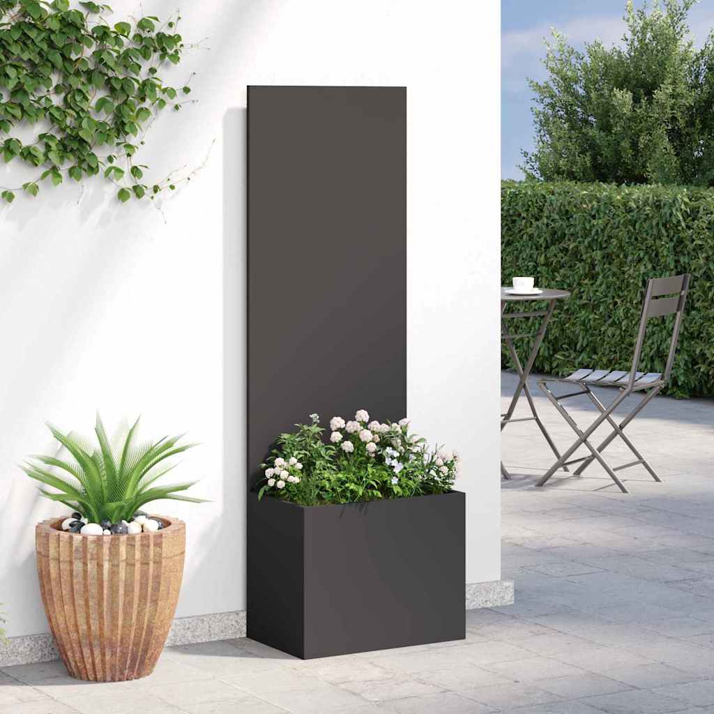 Dārza privātuma ekrāns „Fretwork“ melns 50 x 140 cm